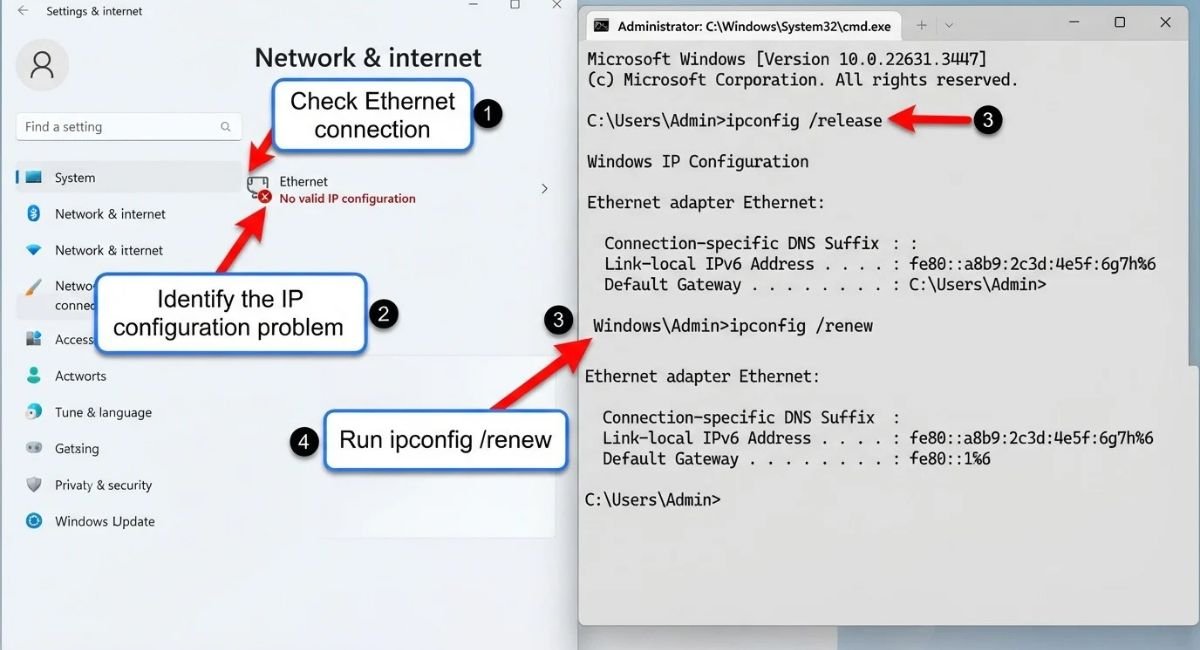 Ethernet Doesn’t Have a Valid IP Configuration