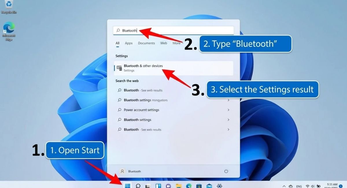 Searching for Apps and Settings in Windows 11 Start