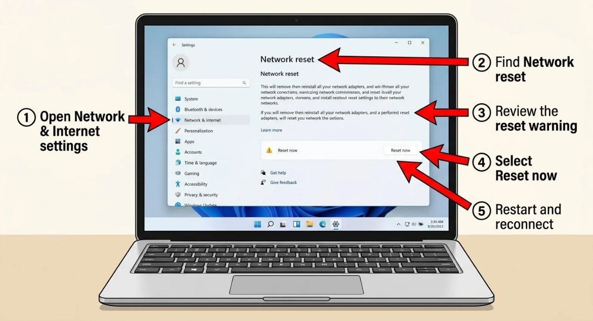 Windows Network Reset Settings