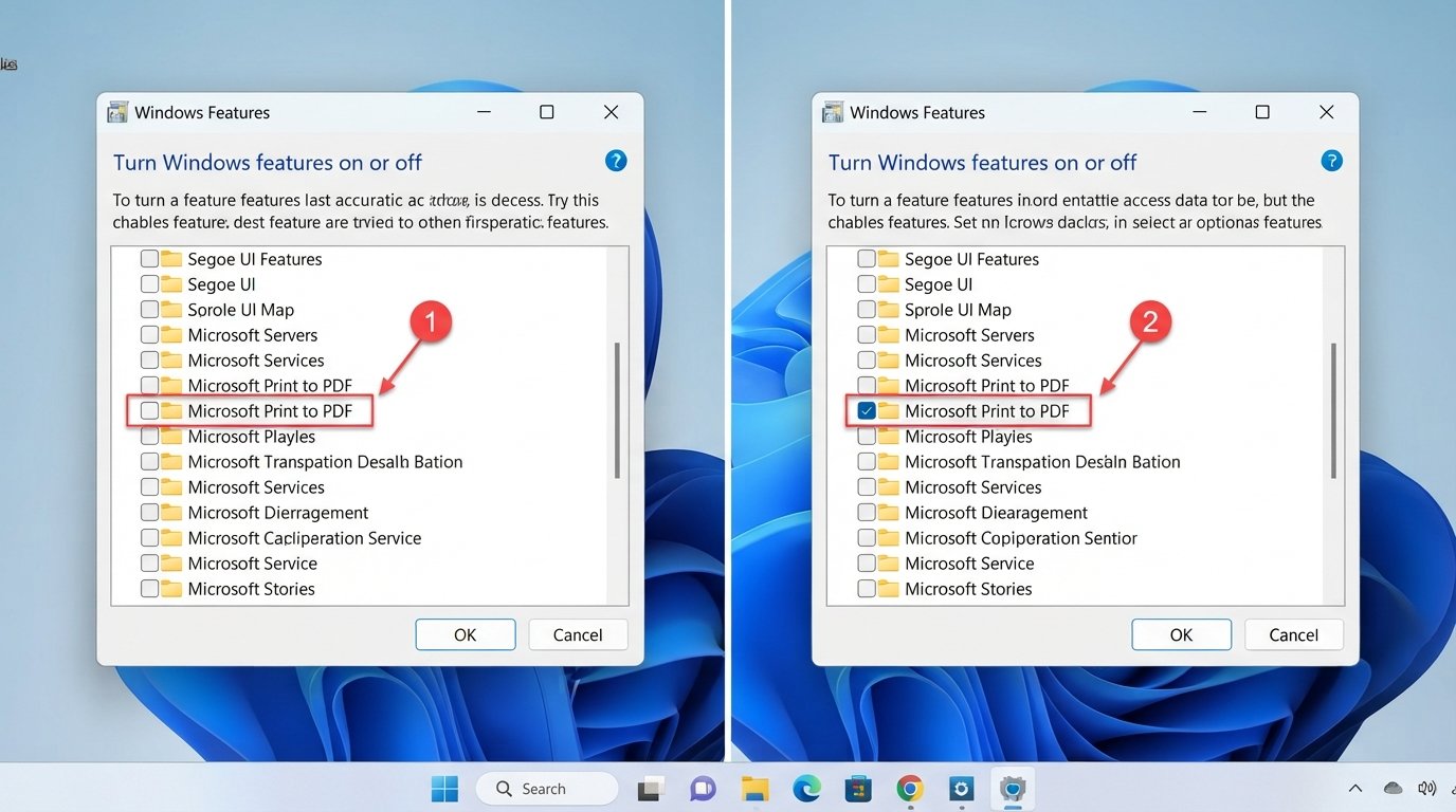 Disable and Re-Enable Microsoft Print to PDF