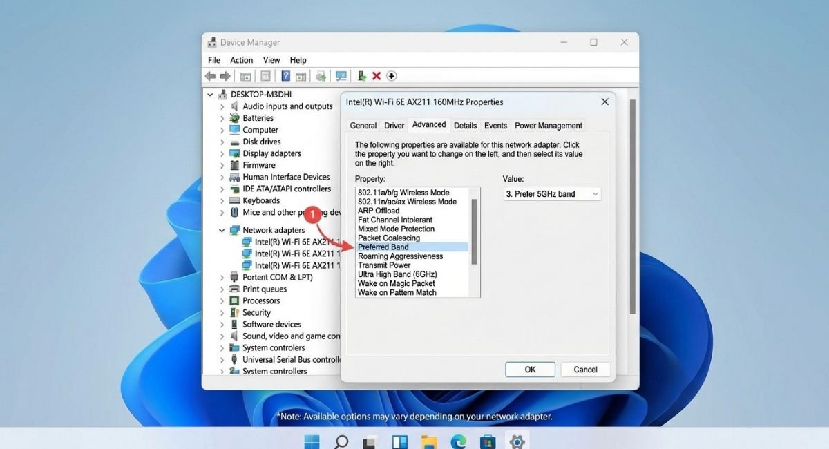 Change Advanced Wi-Fi Adapter Settings
