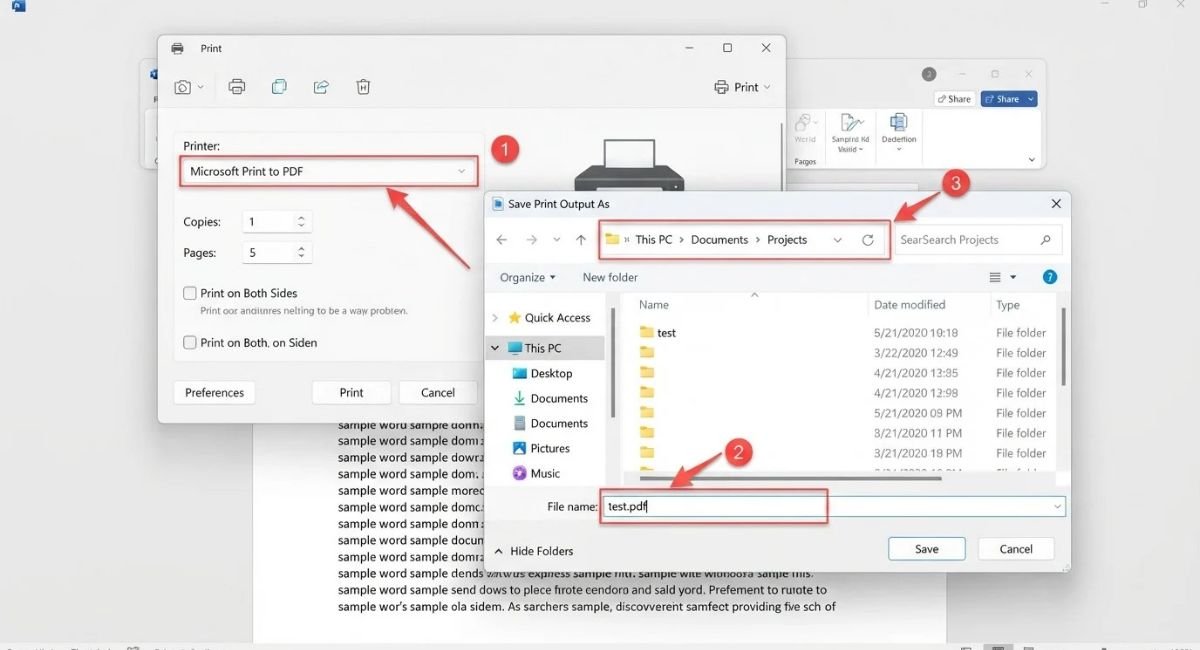 Choose a Simple PDF File Name and Save Location