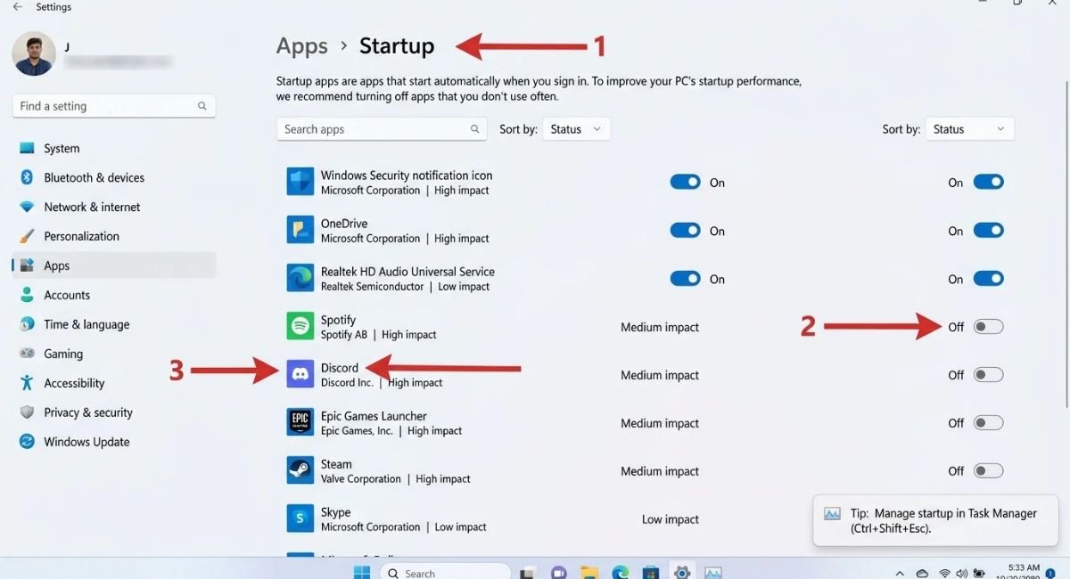 Disable Unnecessary Startup Apps in Windows