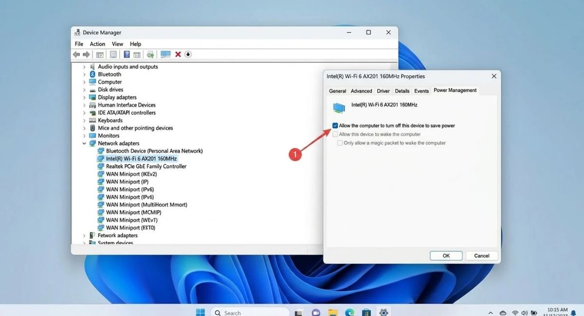 Disable Wi-Fi Adapter Power Saving in Windows