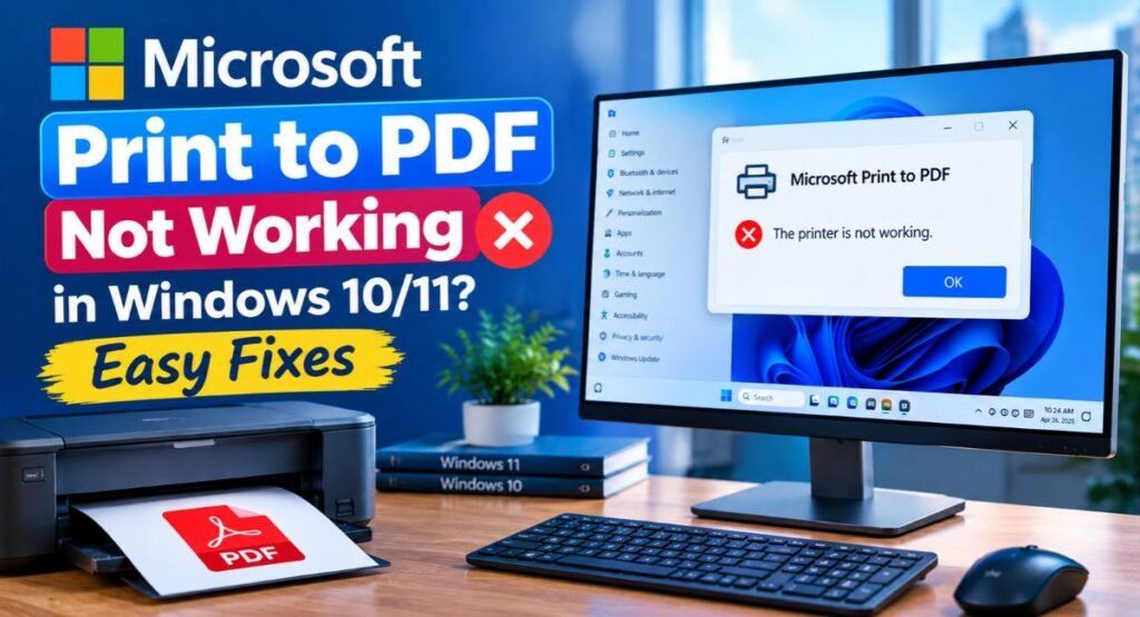 Microsoft Print to PDF Not Working in Windows 10/11? Easy Fixes
