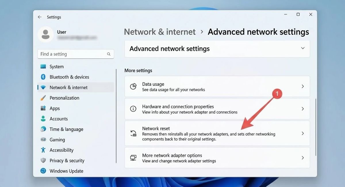 Reset Network Settings in Windows
