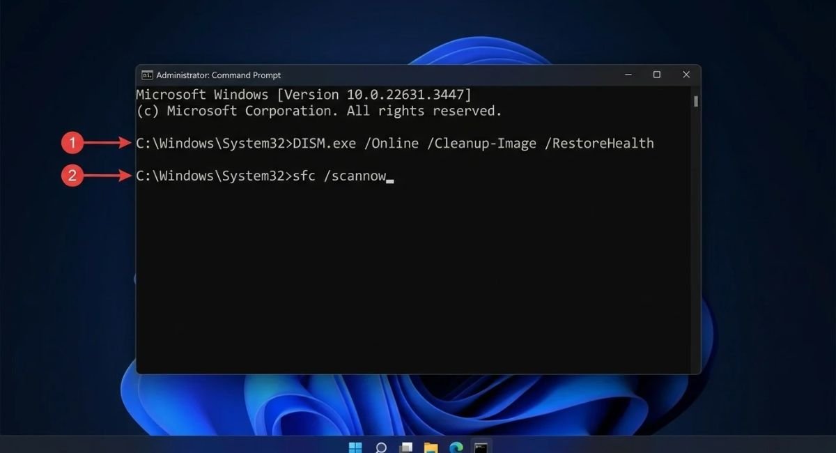 Run DISM and SFC Commands to Repair Windows