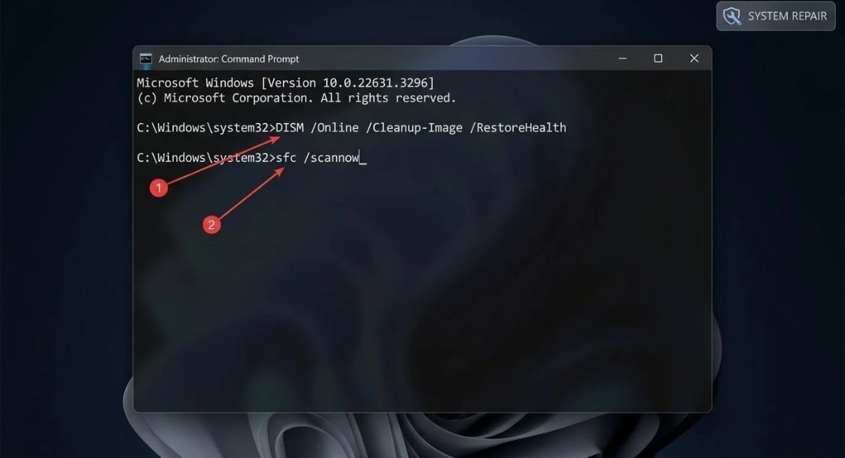 Run SFC and DISM Commands in Windows