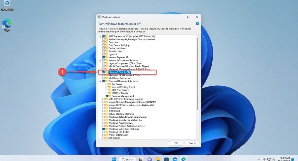 Turn Windows Features On or Off