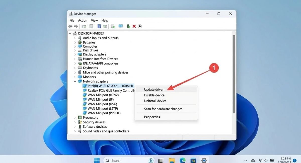 Update or Reinstall Network Adapter Driver in Windows 