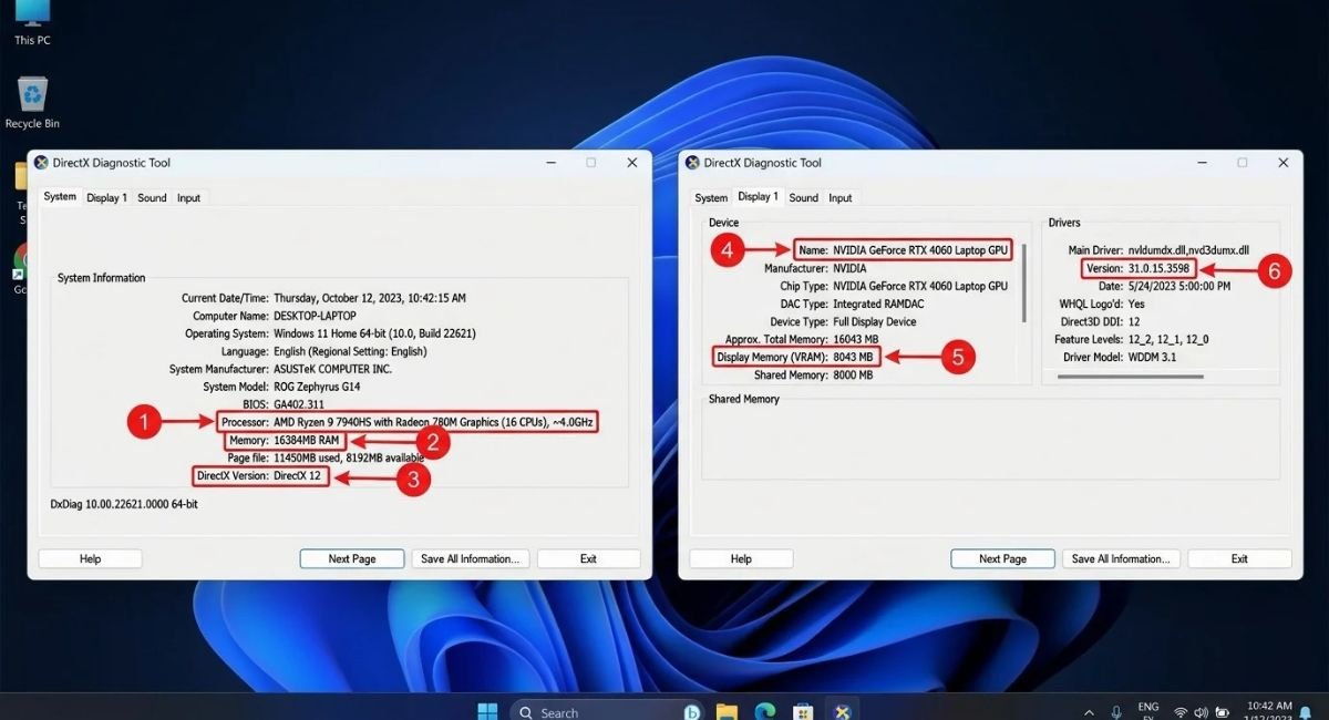 Use DirectX Diagnostic Tool to Check Hardware