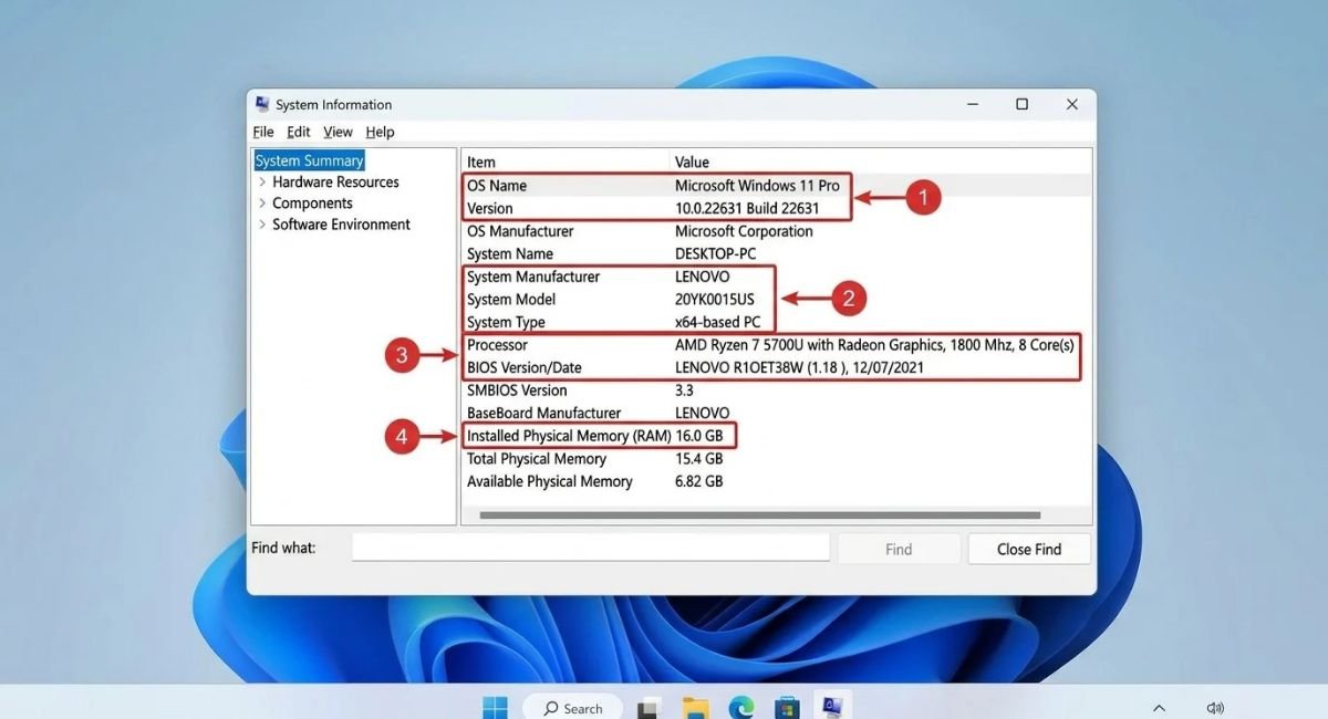 View Detailed PC Specs with System Information