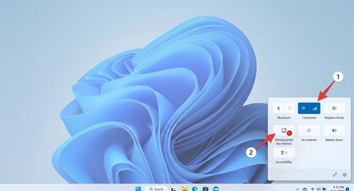 Wi-Fi and Ethernet Connection Icons