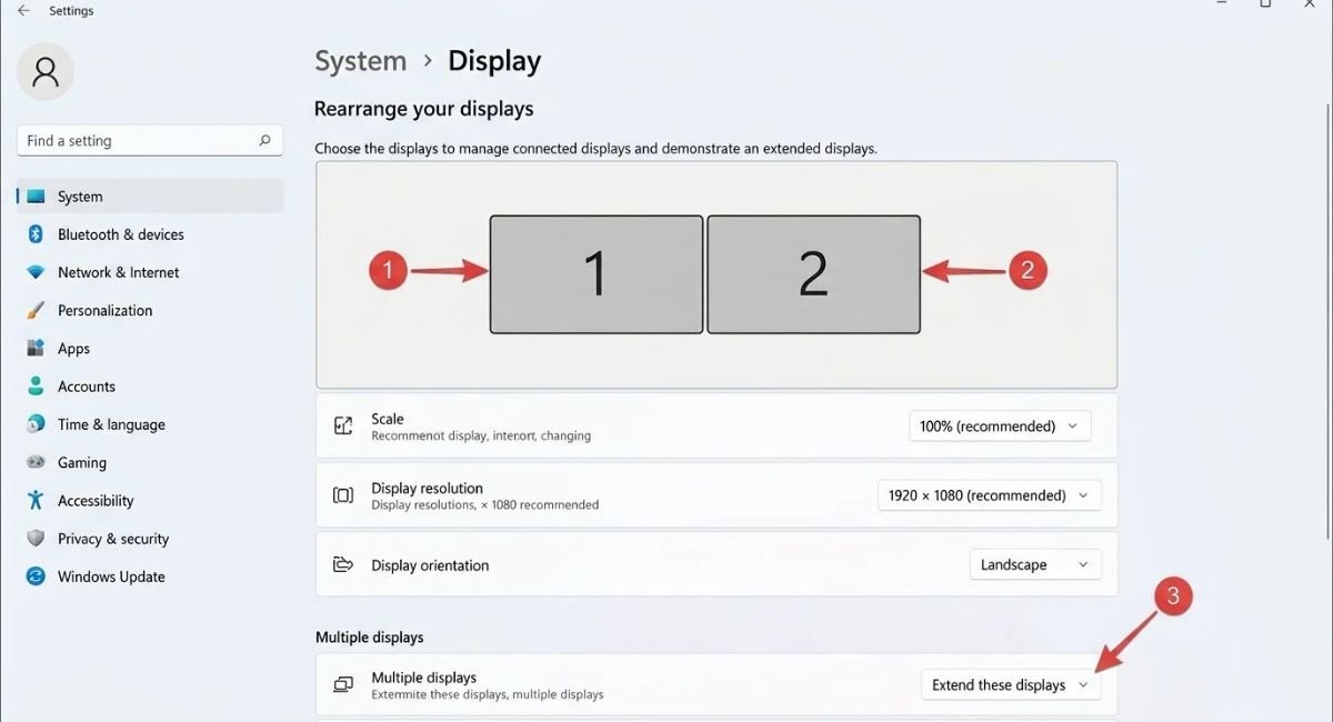 Windows 11 Display Settings