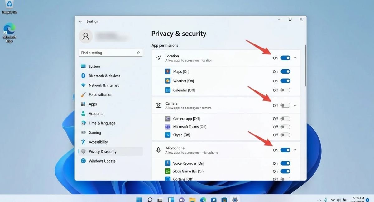 Windows 11 Privacy and Security Settings