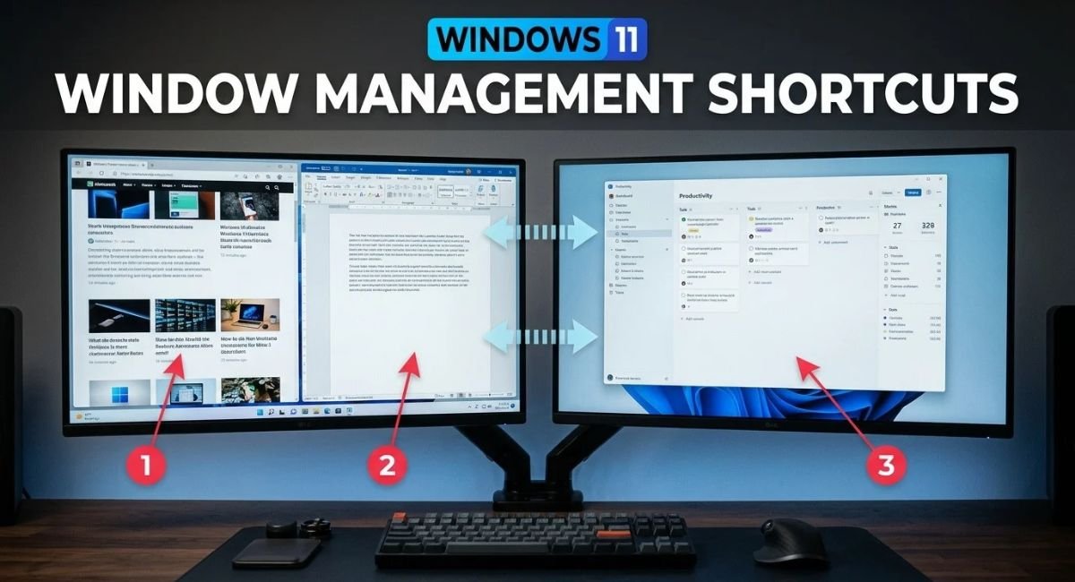 Windows 11 Snap Layouts and Multiple Monitor Shortcuts