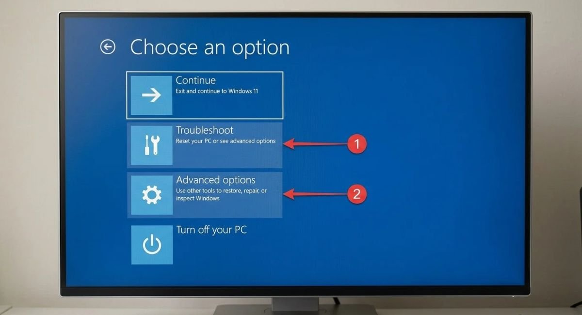 Windows Recovery Environment for Black Screen Troubleshooting
